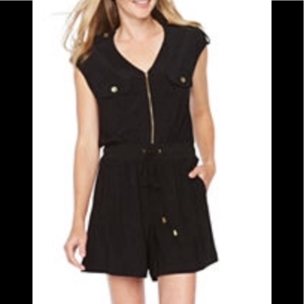 Emma & Michele Black Romper        Size medium